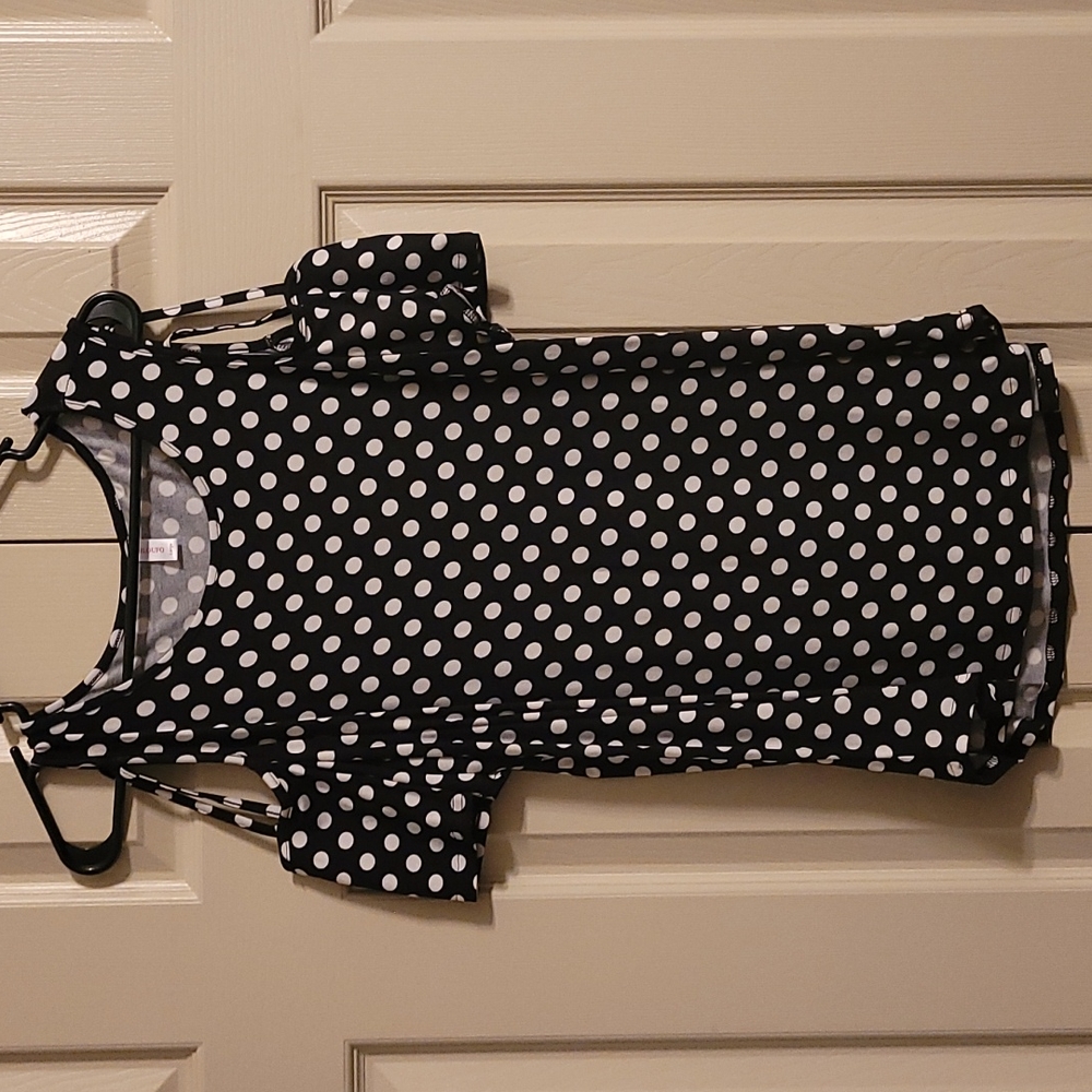 Black and White Polka Dot Blouse